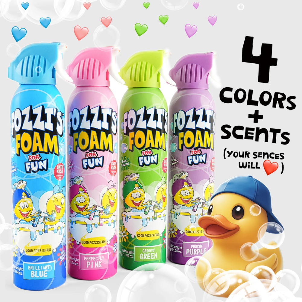 Fozzi’s Foam Soap – Brilliant Blue – 340ml | Fun, Safe & Easy-Clean Bath Foam for Kids
