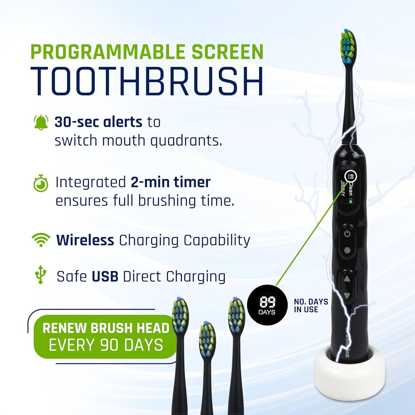 Sonic Personalized Electric Toothbrush - Lasts up to 90 days