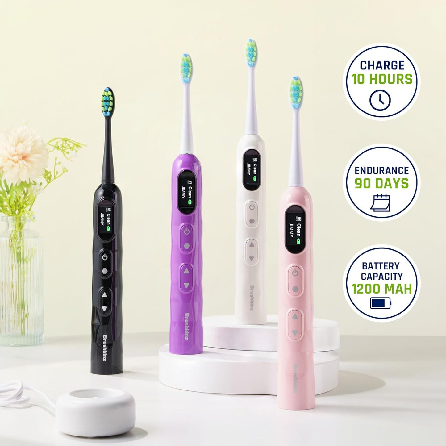 Sonic Personalized Electric Toothbrush - Lasts up to 90 days