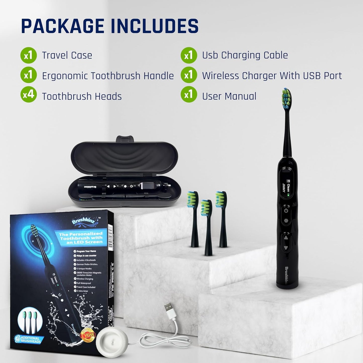 Sonic Personalized Electric Toothbrush - Lasts up to 90 days