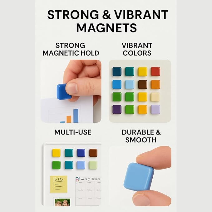 Glass Refrigerator Magnets for Fridge Cute Magnets Color Decorative Magnets for Office Locker Magnet for Whiteboard