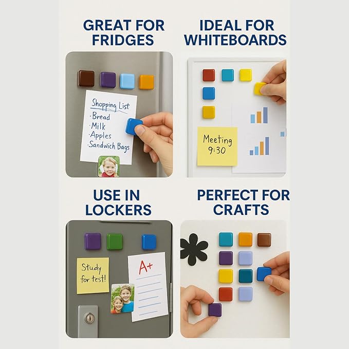 Glass Refrigerator Magnets for Fridge Cute Magnets Color Decorative Magnets for Office Locker Magnet for Whiteboard