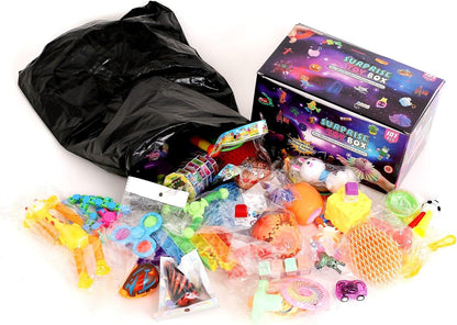 25 or 101 Pieces Fidget Mystery Box for Kids Girls & Boys - Fun Sensory Fidget Toys Bulk Variety Pack for Toddlers - Fidget Prizes for Classroom Surprise Gift Box