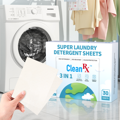 3-in-1 Laundry Detergent Sheets – 30 Eco-Friendly HE Strips for Travel