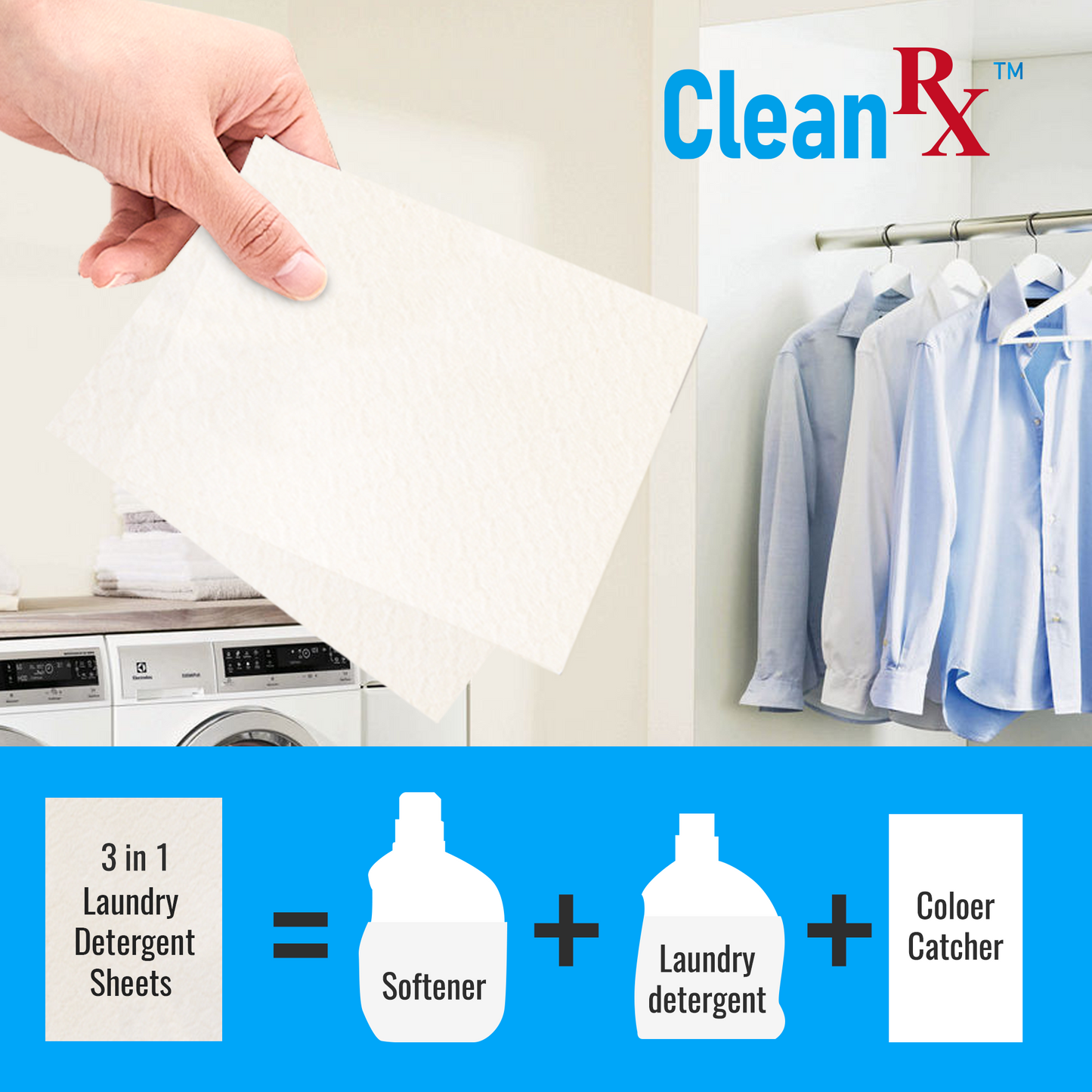 3-in-1 Laundry Detergent Sheets – 30 Eco-Friendly HE Strips for Travel