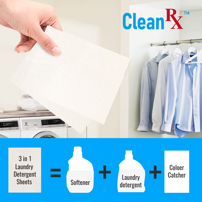 3-in-1 Laundry Detergent Sheets – 30 Eco-Friendly HE Strips for Travel