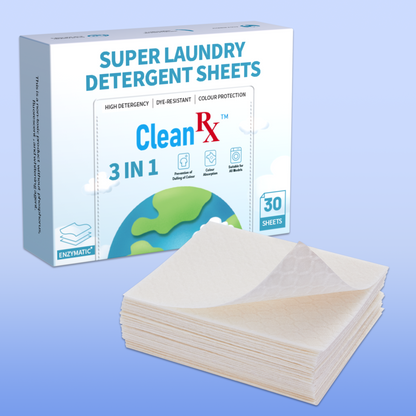 3-in-1 Laundry Detergent Sheets – 30 Eco-Friendly HE Strips for Travel