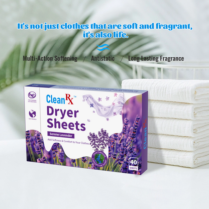 Lavender Fabric Softener Dryer Sheets – 40 Count – Softens & Freshens