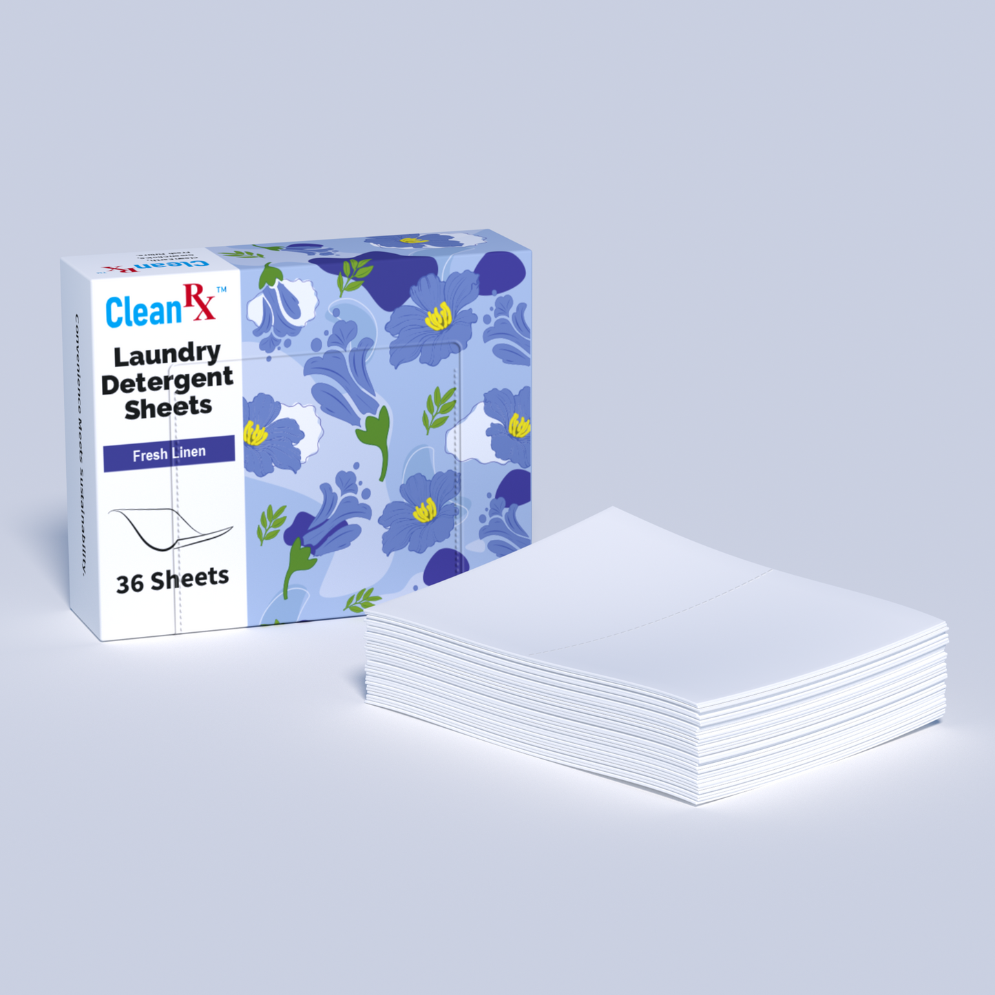 Eco Laundry Detergent Sheets – 36 Strips – Fresh Linen Scent, HE Safe