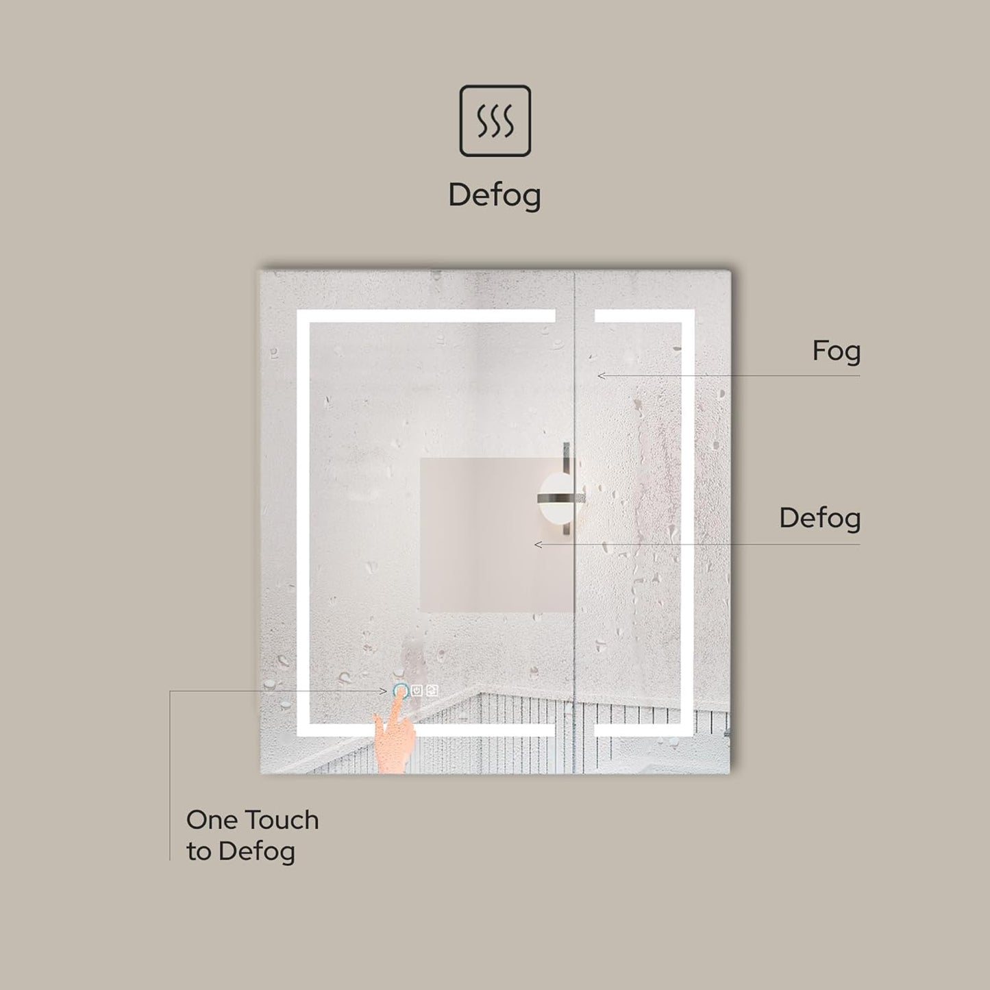 LED Lighted Medicine Cabinet with Mirror, Defogger & USB (30x32)