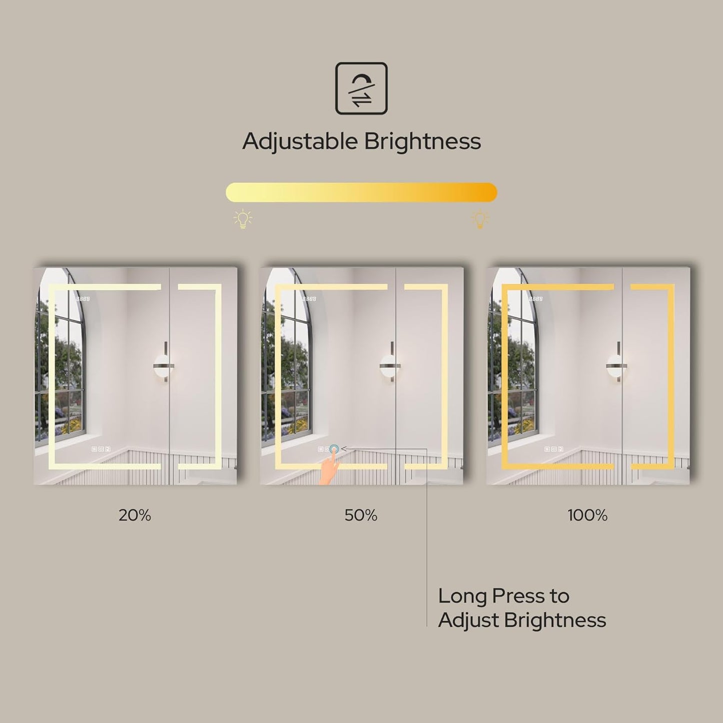LED Lighted Medicine Cabinet with Mirror, Defogger & USB (30x32)