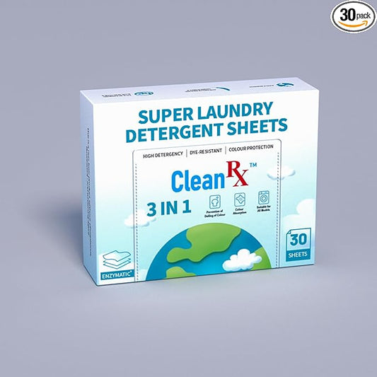 3-in-1 Laundry Detergent Sheets – 30 Eco-Friendly HE Strips for Travel