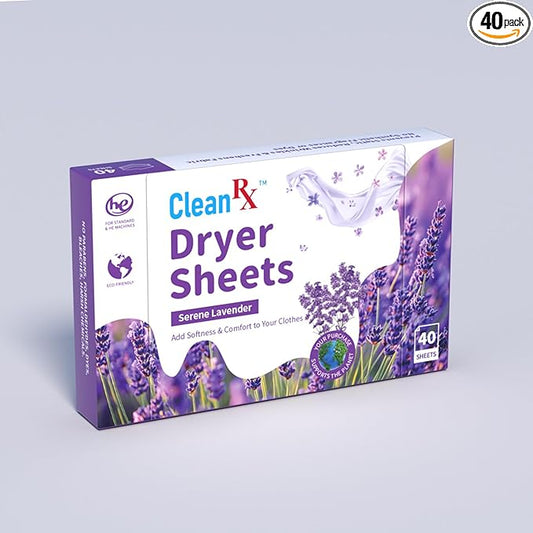Lavender Fabric Softener Dryer Sheets – 40 Count – Softens & Freshens