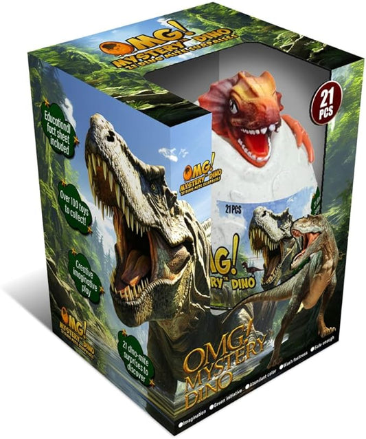 Mystery Dino Eggs Dig Kit with Dinosaur Bones & Fact Sheet, Surprise Dinosaur Toys, Kids Educational Excavation Science Activities, Ages 3+