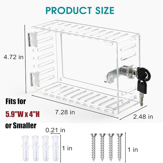 Small Thermostat Lock Box Cover with Key