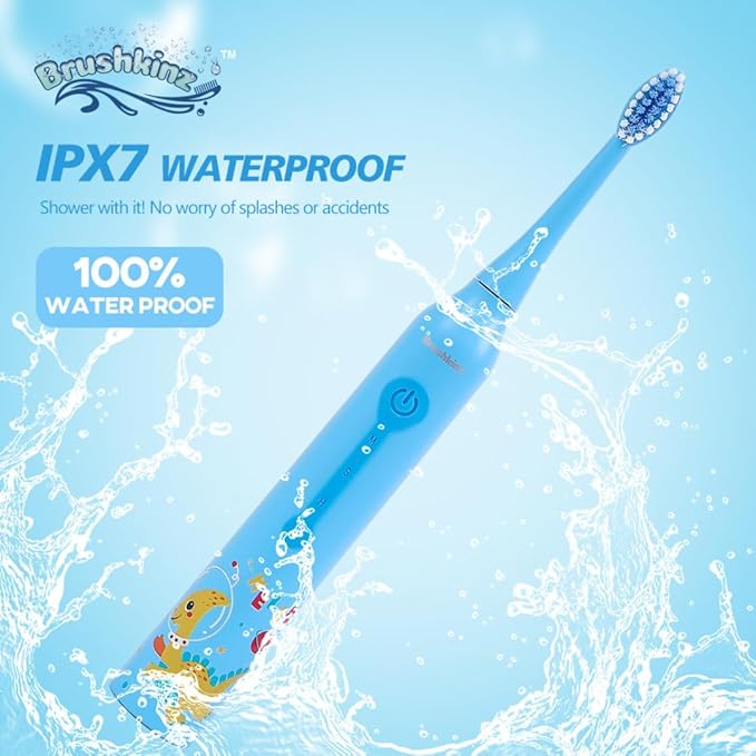 Kids Electric Toothbrush - 3 Modes with Smart Timer - Soft Bristle USB Rechargeable Toothbrush - Sonic Power Vibrating Toothbrush for Dental Oral Care - Lasts 50 Days