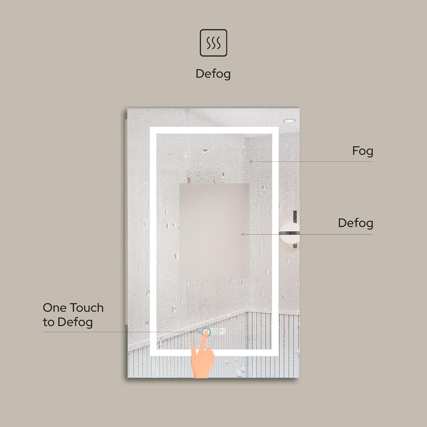 LED Lighted Medicine Cabinet with Mirror – Recessed or Surface Mount, Defogger, Dimmer, Clock, Temp Display, 3X Makeup Mirror, USB & Dual Outlets (Left or Right Opening)