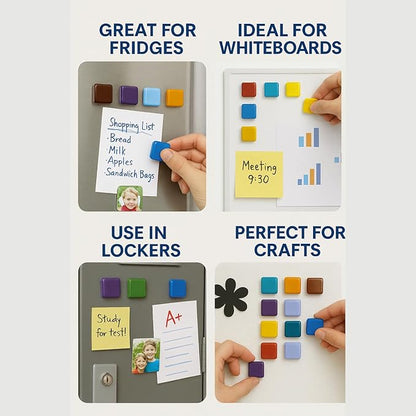 Glass Refrigerator Magnets for Fridge Cute Magnets Color Decorative Magnets for Office Locker Magnet for Whiteboard