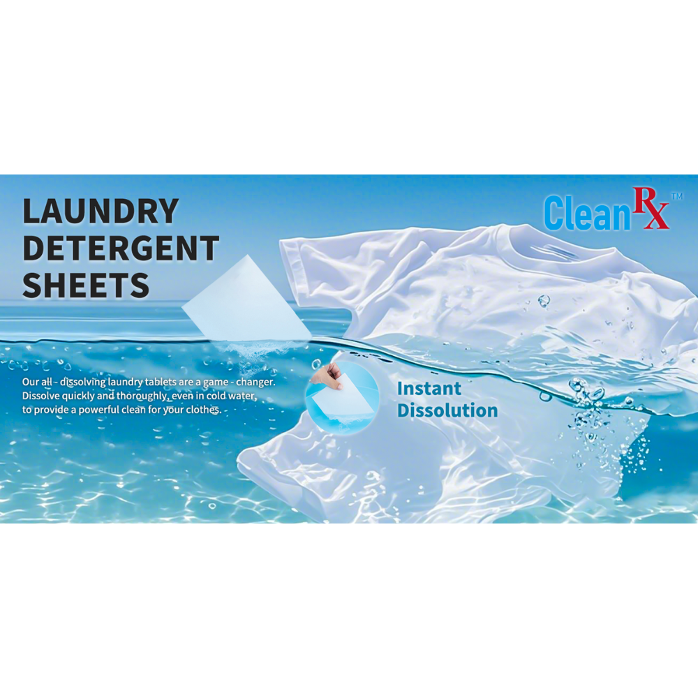 Eco Laundry Detergent Sheets – 36 Strips – Fresh Linen Scent, HE Safe