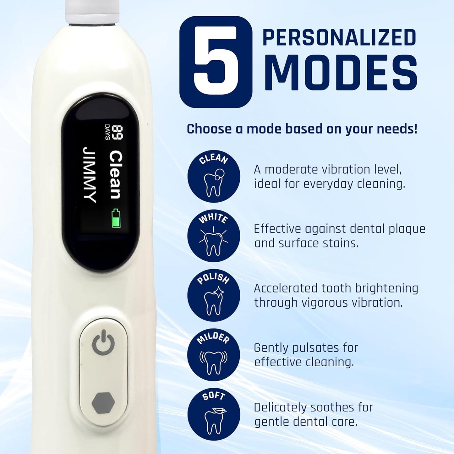 Sonic Personalized Electric Toothbrush - Lasts up to 90 days