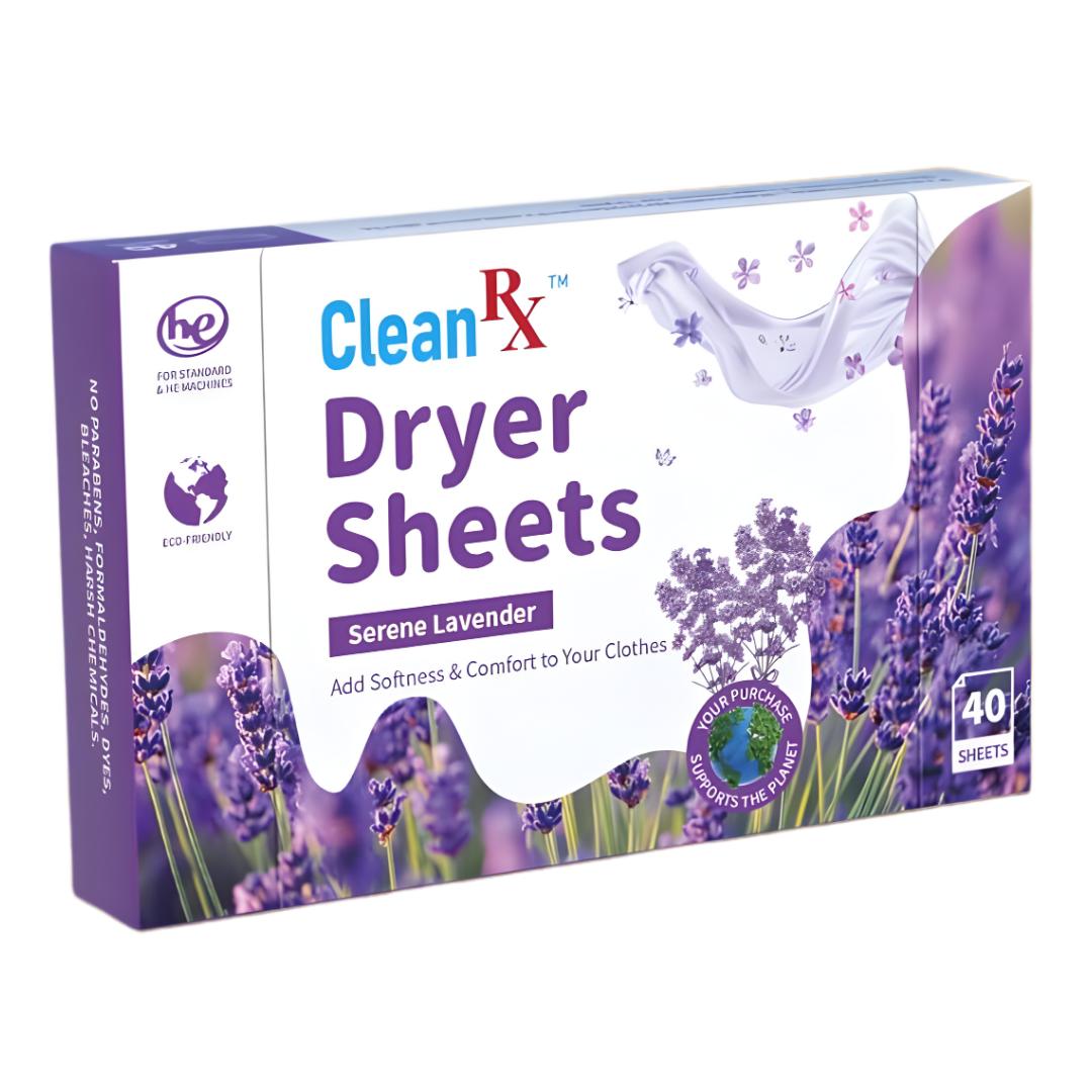 Lavender Fabric Softener Dryer Sheets – 40 Count – Softens & Freshens