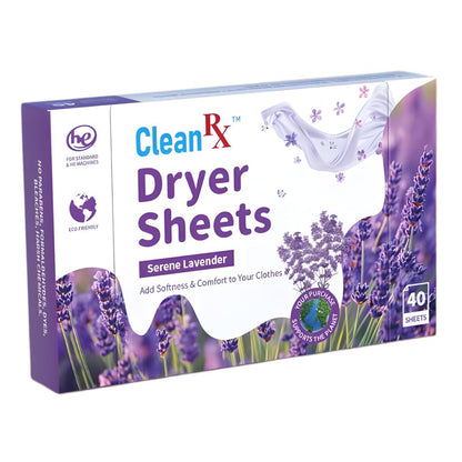 Lavender Fabric Softener Dryer Sheets – 40 Count – Softens & Freshens